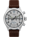 Timex x Pan Am® Waterbury Ace Chronograph 41mm Leather Strap Watch