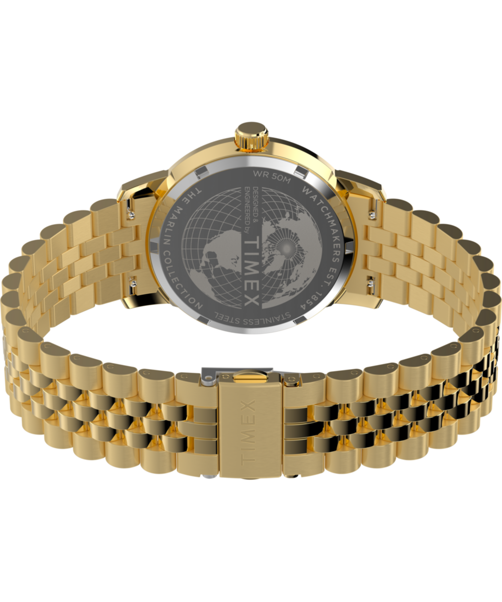 Marlin® Quartz GMT 40mm Stainless Steel Bracelet Watch