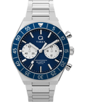 Q Timex Continental Chronograph 40mm Stainless Steel Bracelet Watch