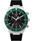 Q Timex Continental Chronograph 40mm Synthetic Rubber Strap Watch