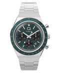 Q Timex Chronograph 40mm Stainless Steel Bracelet Watch