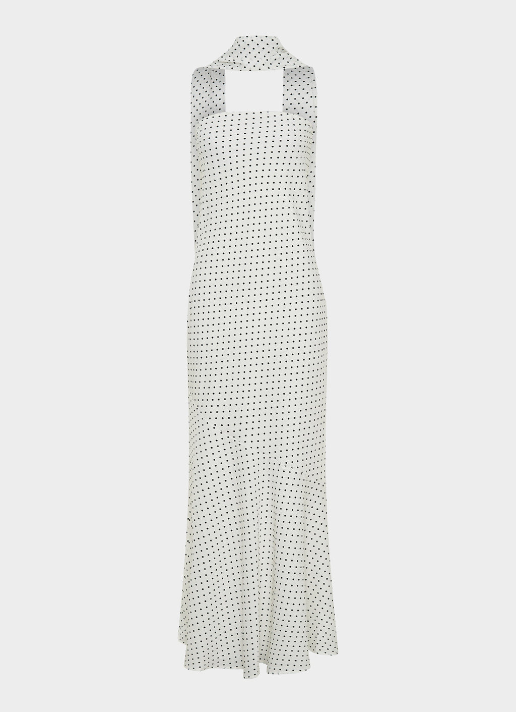 Under The Pagoda Maxi Dress - White Polkadot