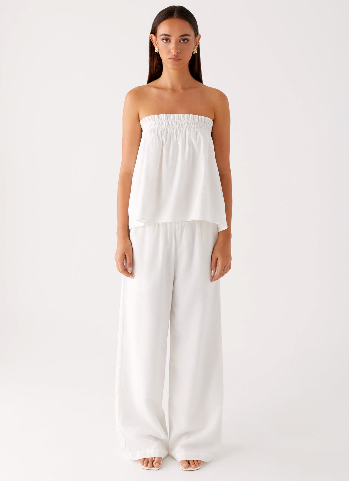 Wynter Babydoll Top - White