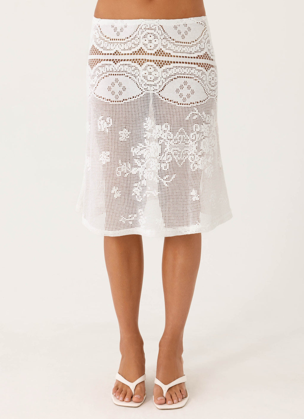Yanna Midi Skirt - White
