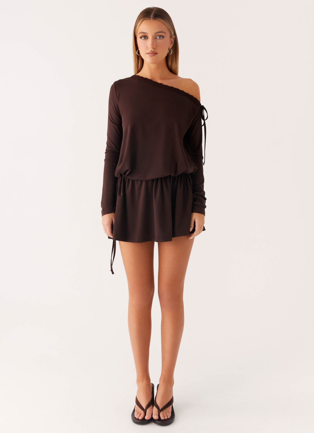 Zinnia Mini Dress - Chocolate