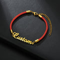 IL - Custom Golden Red Rope Bracelet